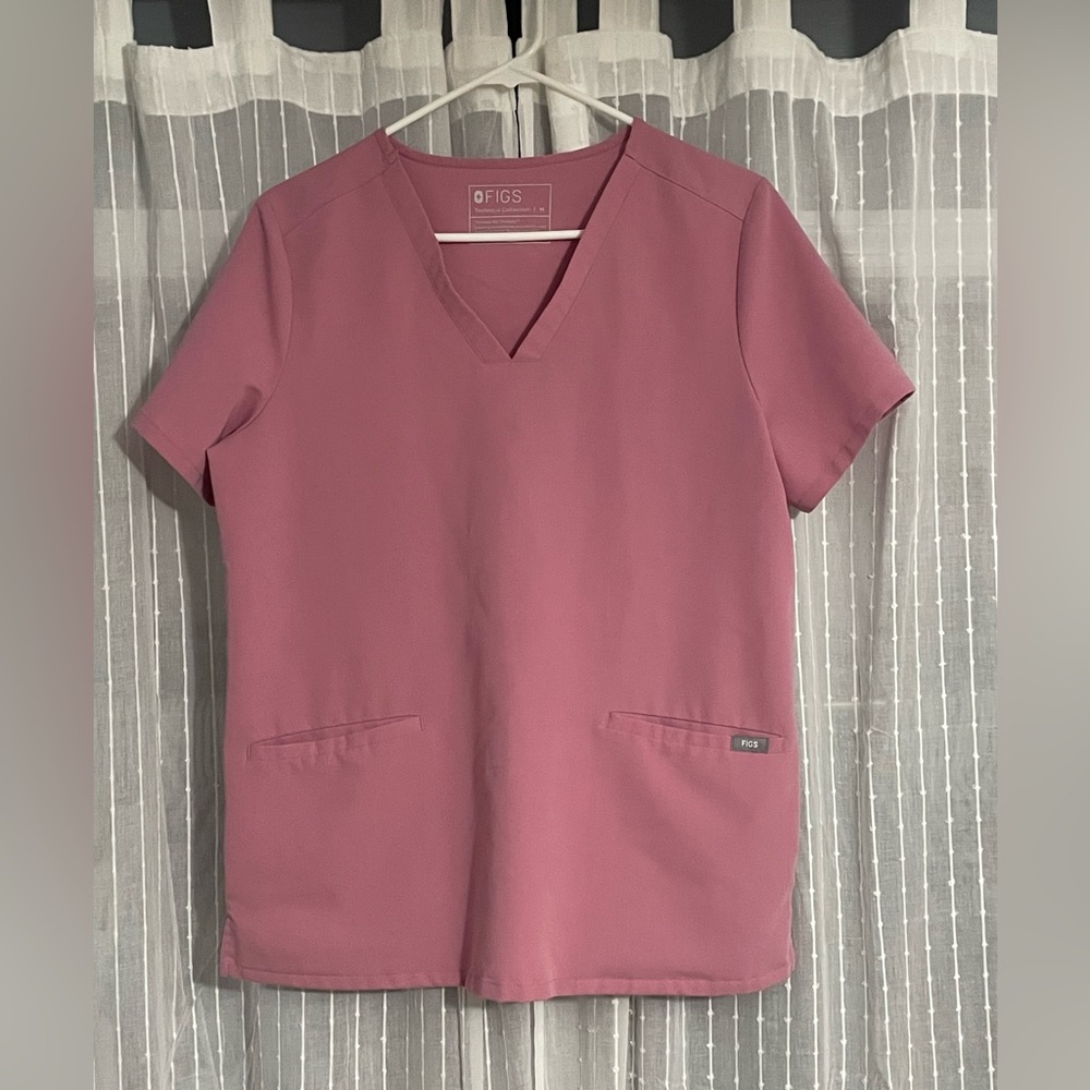 Figs Technical Collection Scrub Top Pink Size Medium